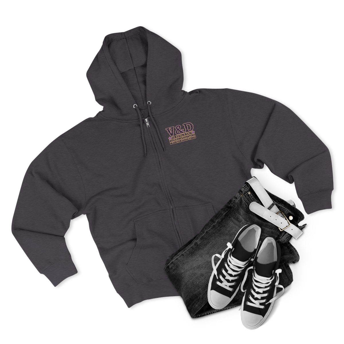 Small Town Girl Zip Hoodie — Purple Boots