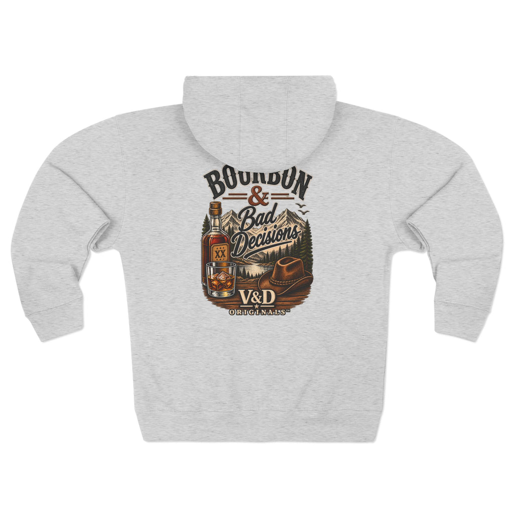 Bourbon & Bad Decisions Zip Hoodie
