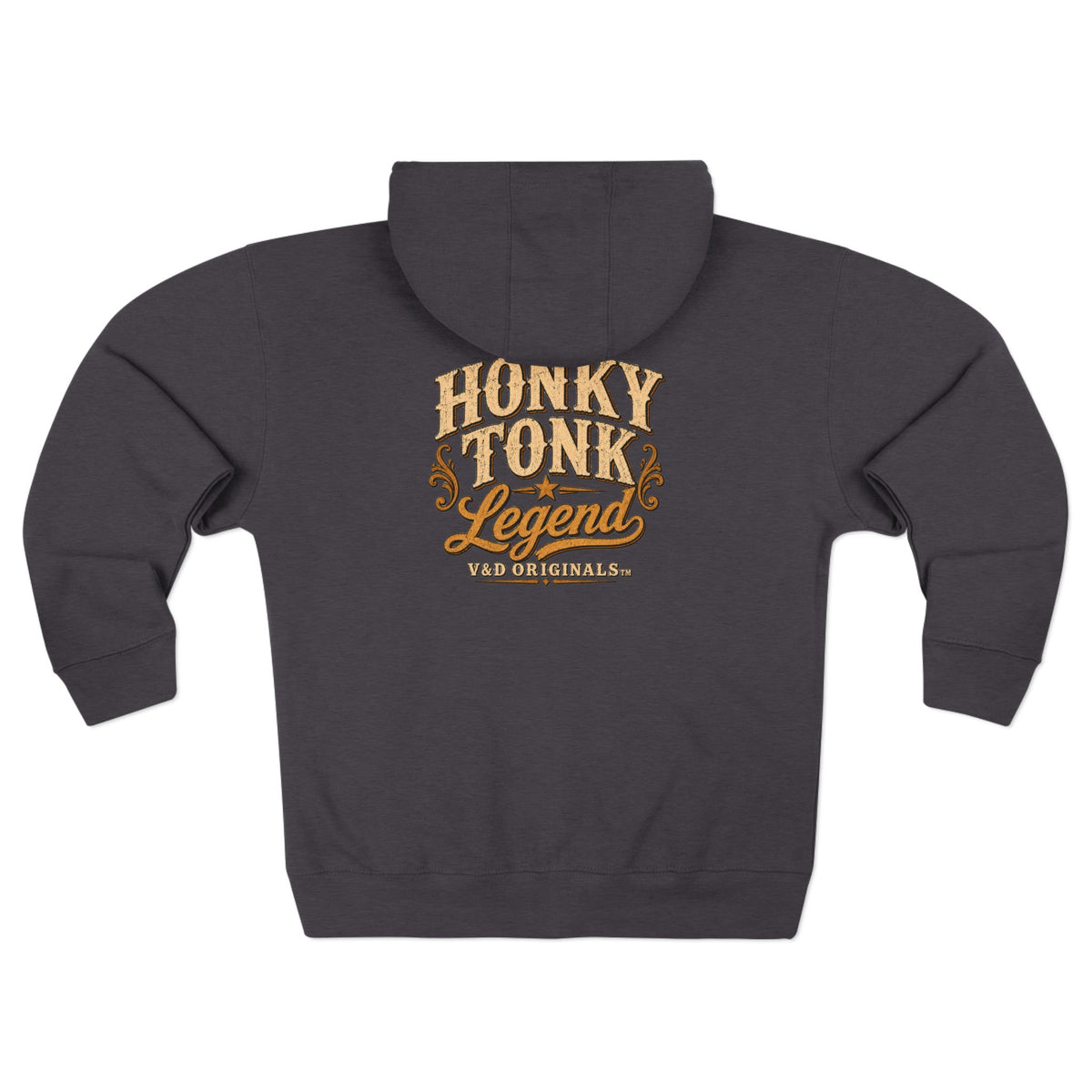 Honky Tonk Legend Zip Hoodie — Vintage Country Music Zip-Up