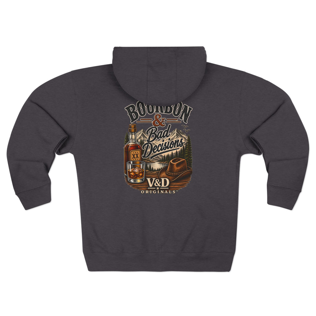 Bourbon & Bad Decisions Zip Hoodie