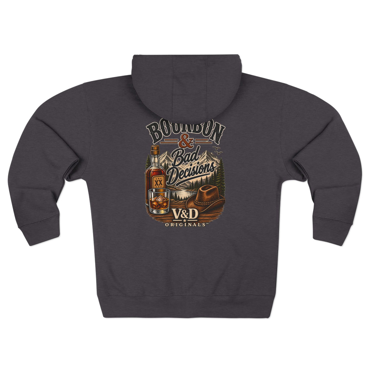 Bourbon & Bad Decisions Zip Hoodie