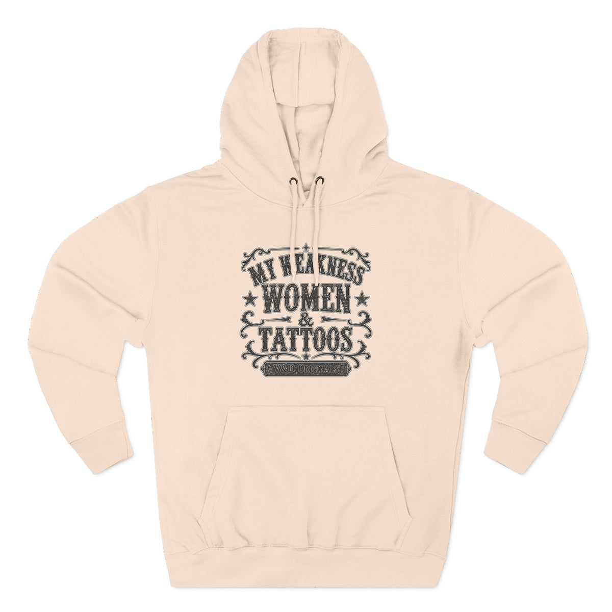My Weakness: Women & Tattoos Hoodie — Women's Graphic Fleece Pullover