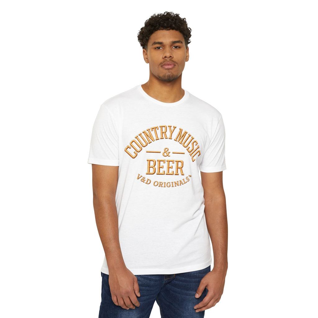 Country Music & Beer T-Shirt — Vintage Rustic Graphic Tee for Music Lovers