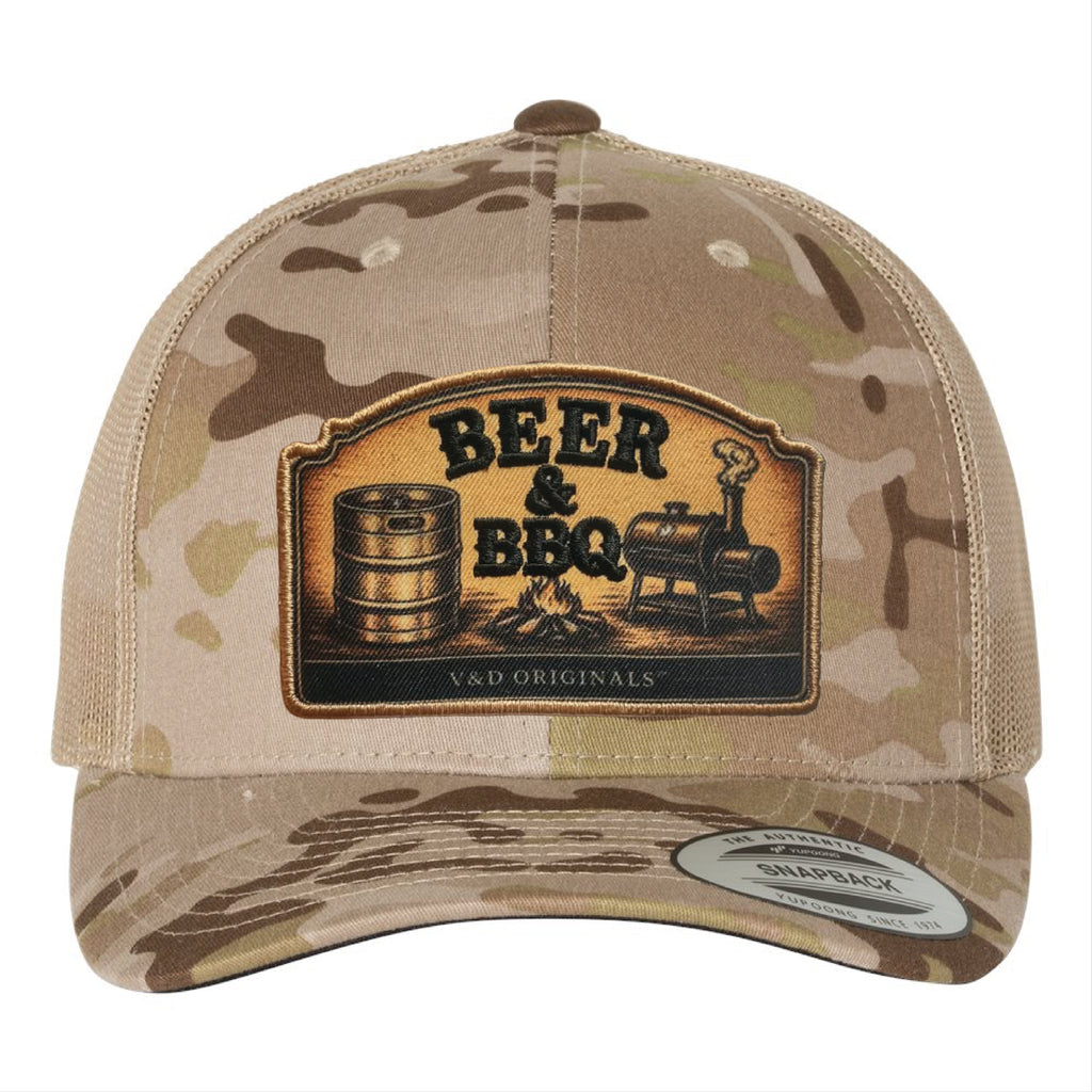 Beer & BBQ Patch Trucker Hat