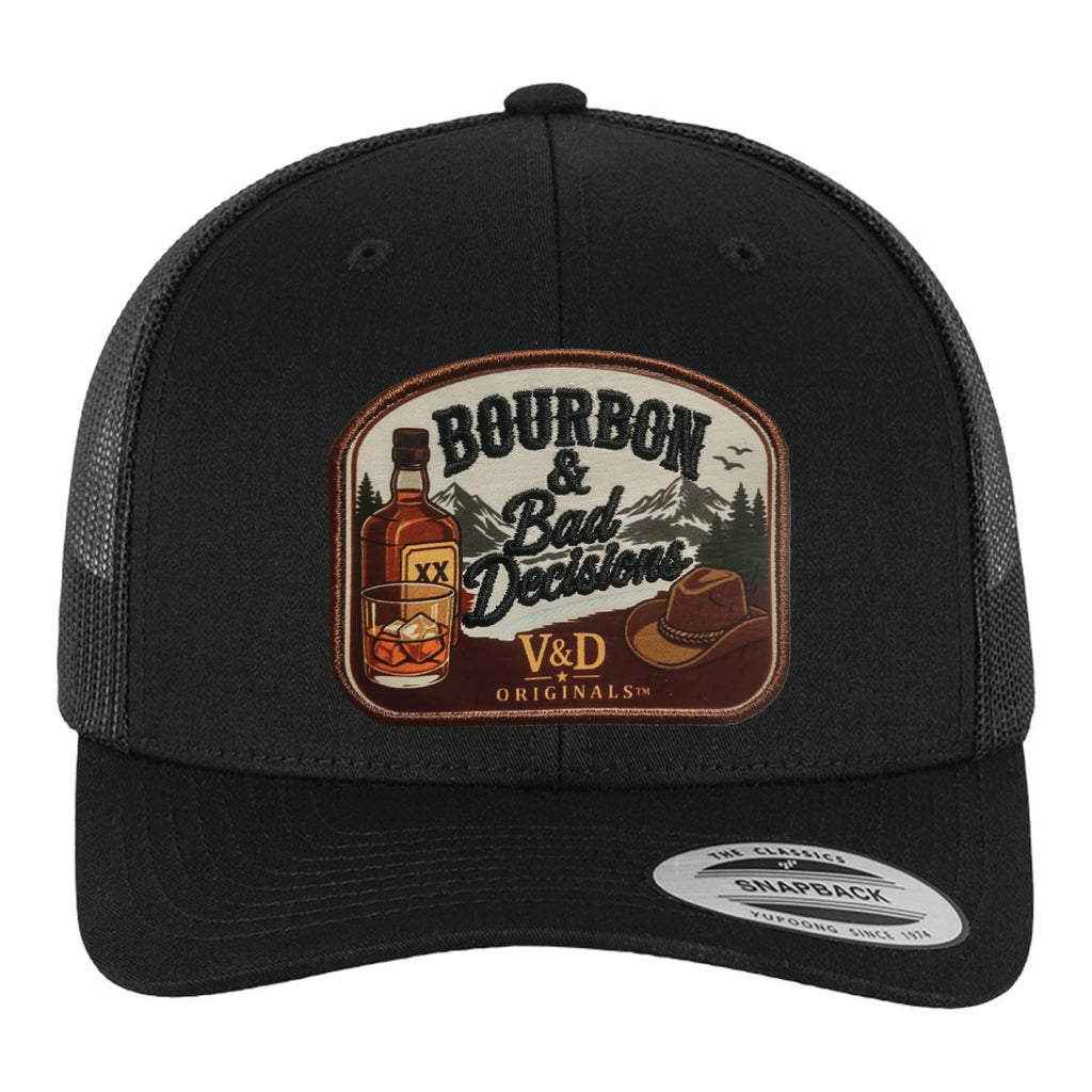 Bourbon & Bad Decisions Patch Trucker Hat