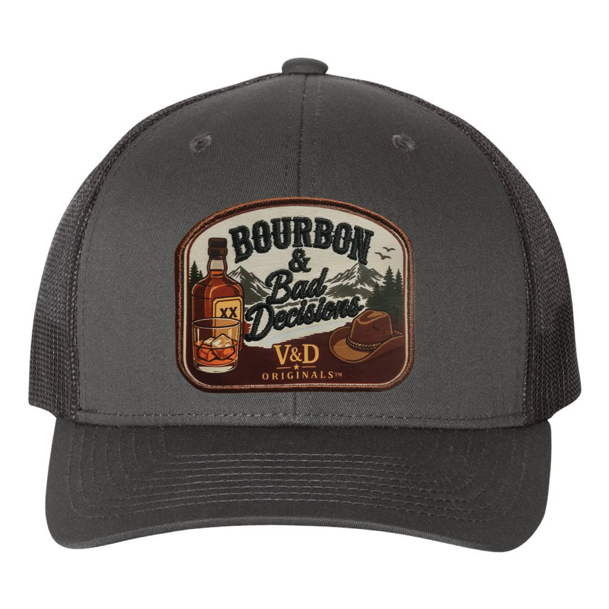 Bourbon & Bad Decisions Patch Trucker Hat