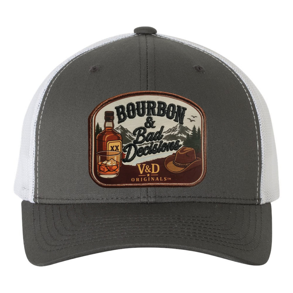 Bourbon & Bad Decisions Patch Trucker Hat