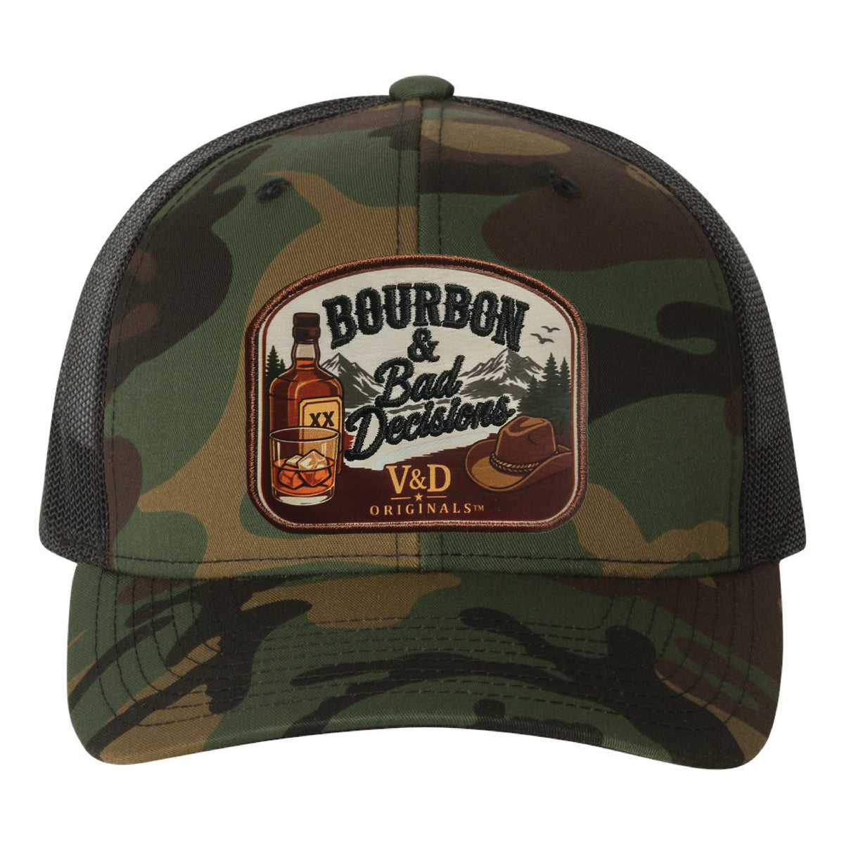 Bourbon & Bad Decisions Patch Trucker Hat
