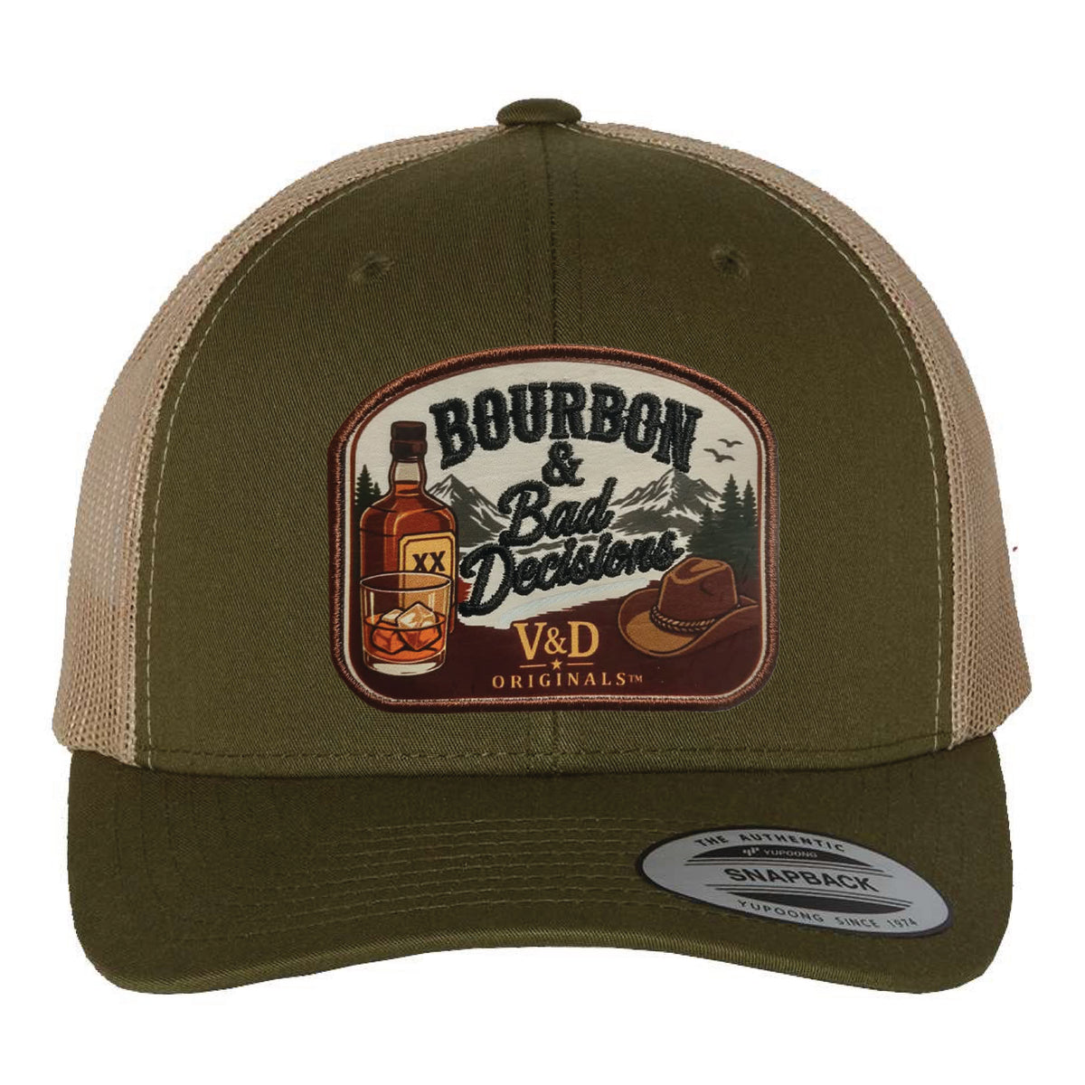 Bourbon & Bad Decisions Patch Trucker Hat