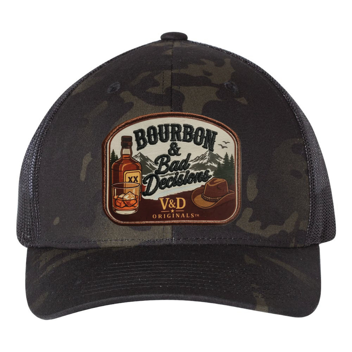 Bourbon & Bad Decisions Patch Trucker Hat