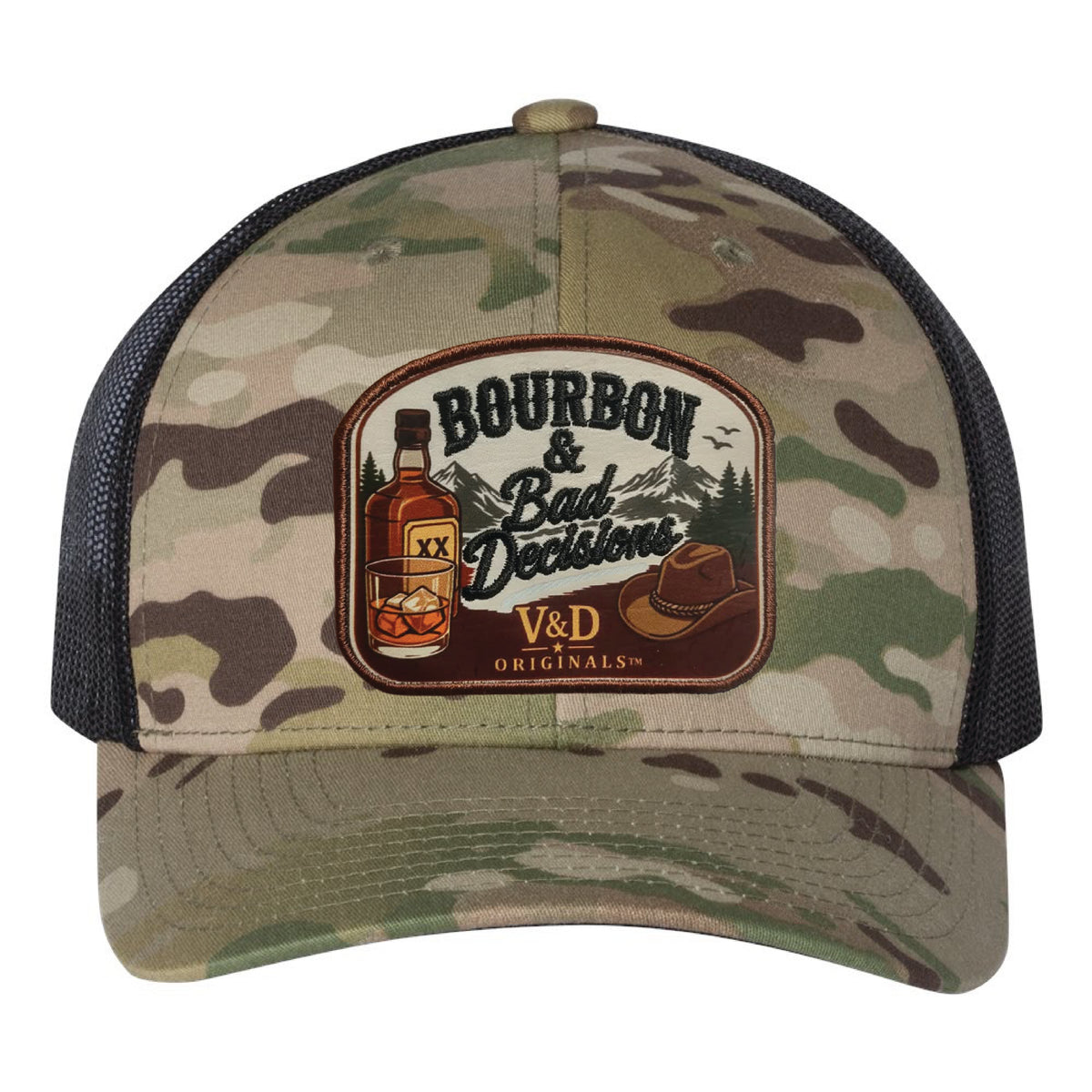 Bourbon & Bad Decisions Patch Trucker Hat