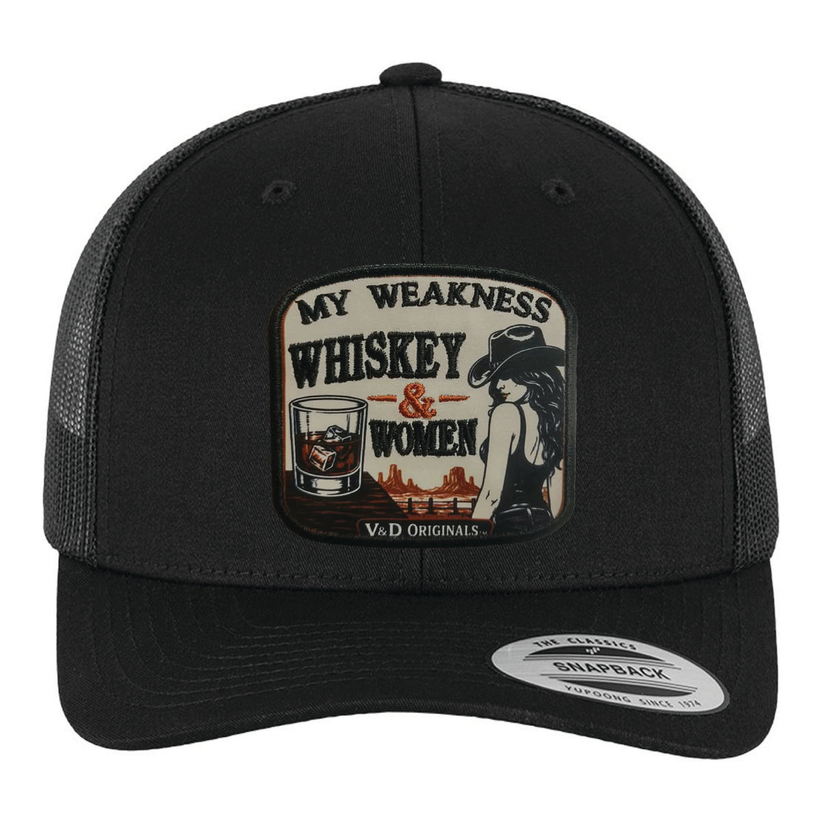 Whiskey & Women Patch Trucker Hat