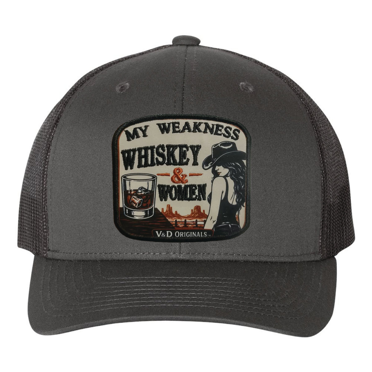 Whiskey & Women Patch Trucker Hat