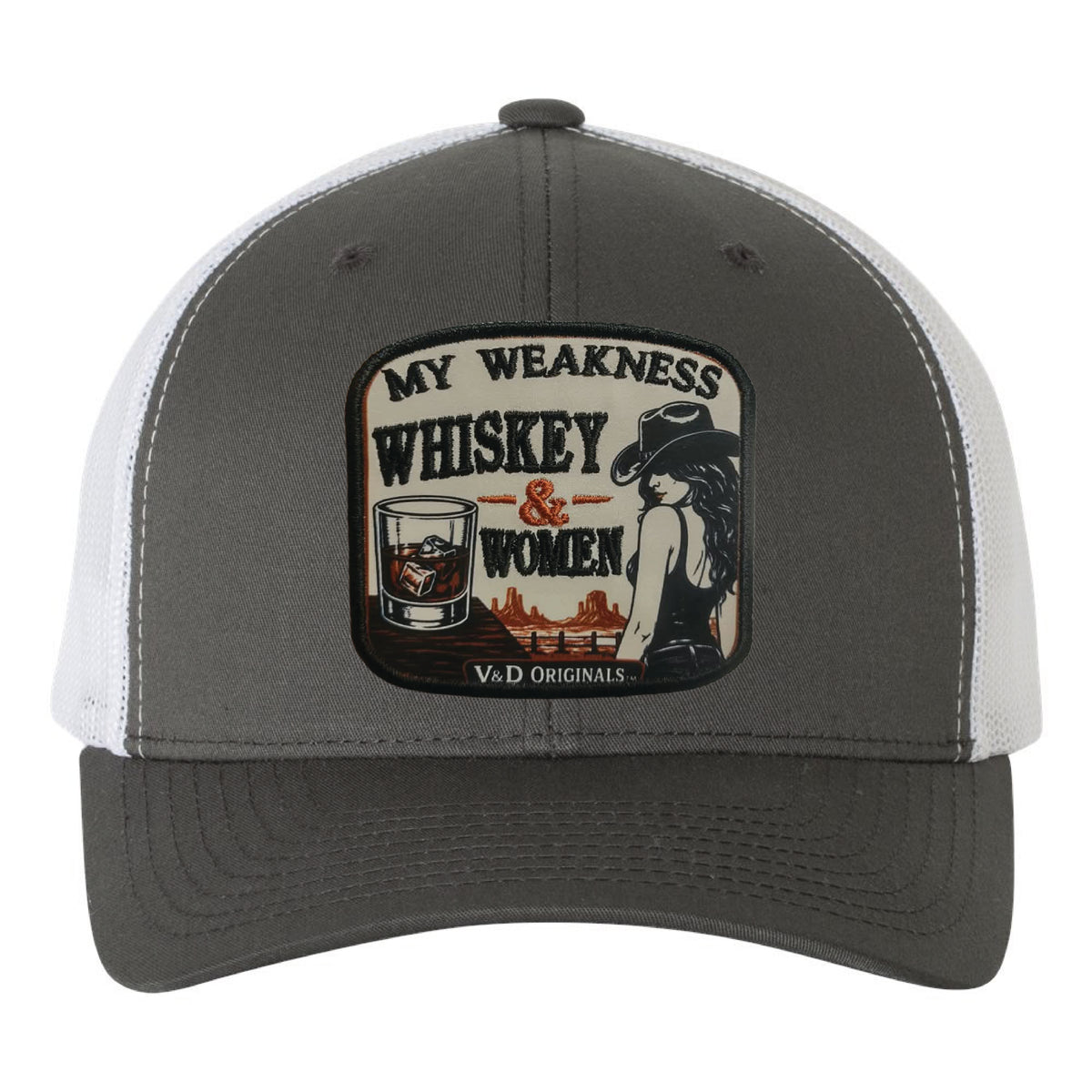 Whiskey & Women Patch Trucker Hat