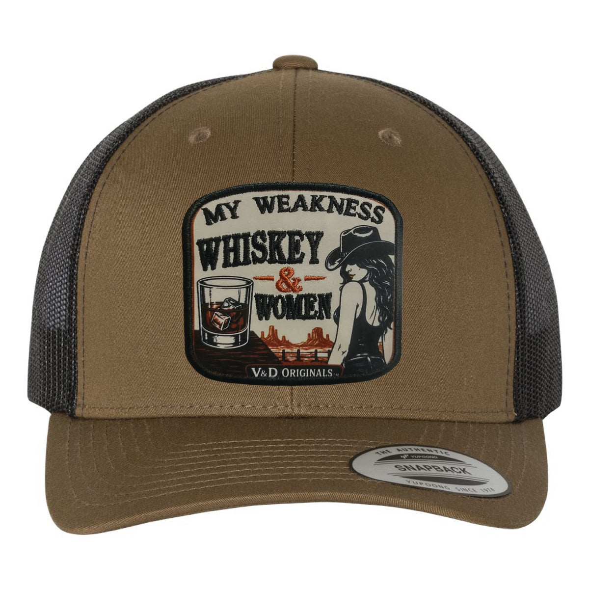Whiskey & Women Patch Trucker Hat