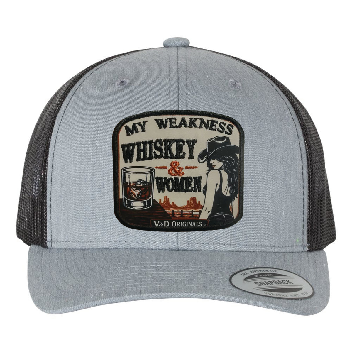 Whiskey & Women Patch Trucker Hat
