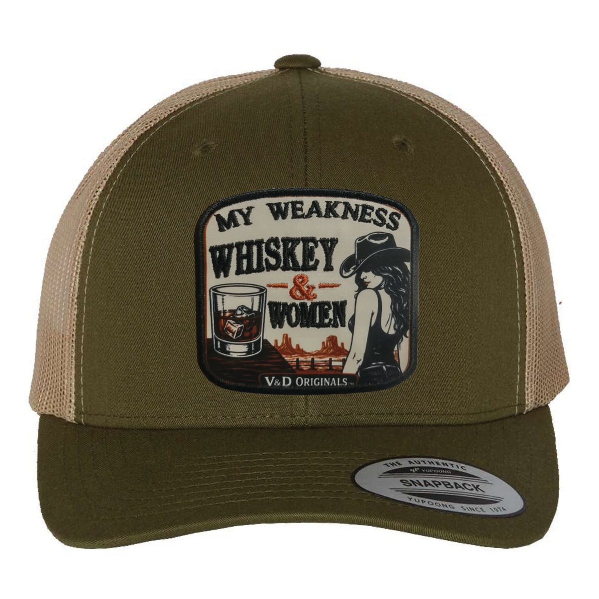 Whiskey & Women Patch Trucker Hat