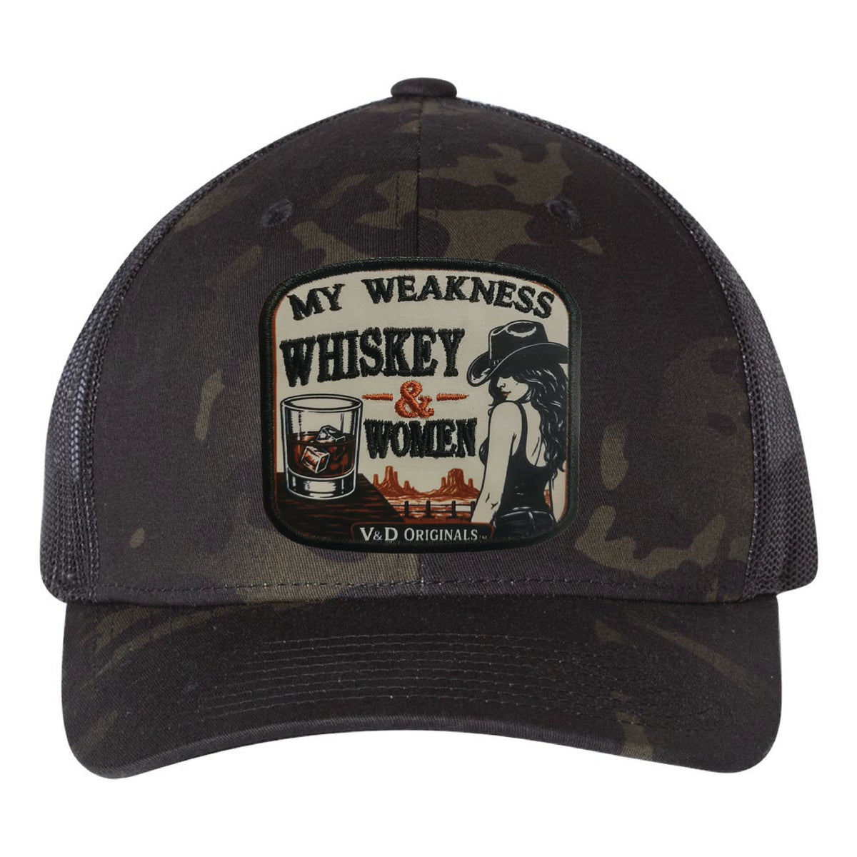 Whiskey & Women Patch Trucker Hat