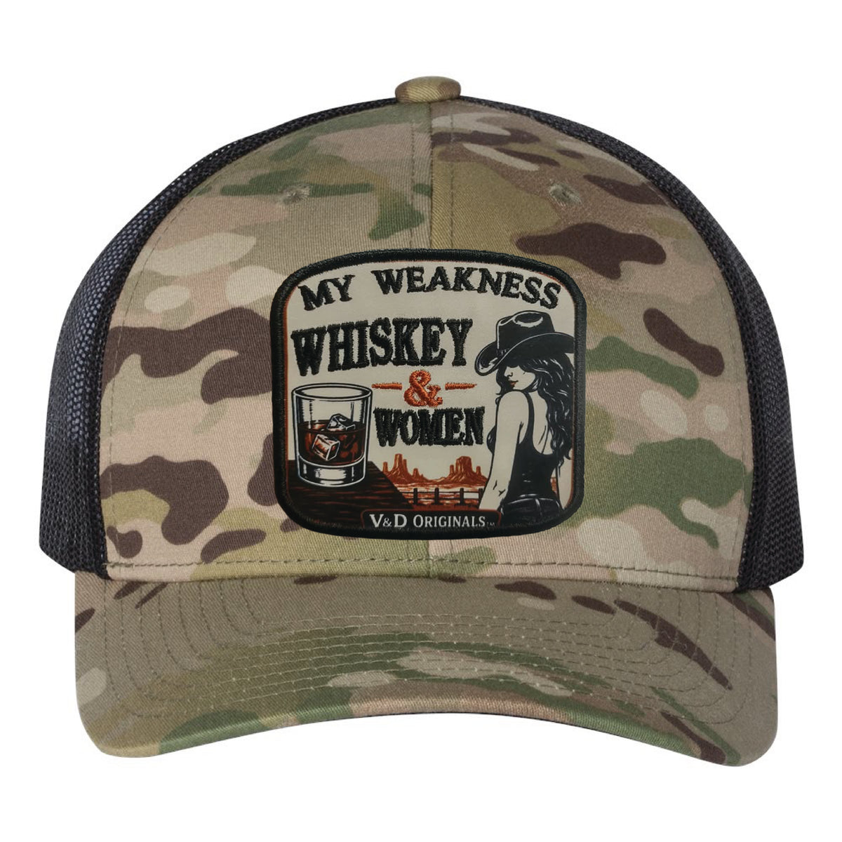 Whiskey & Women Patch Trucker Hat