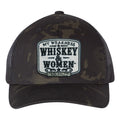 Whiskey & Women Text Patch Trucker Hat